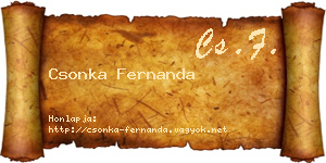 Csonka Fernanda névjegykártya